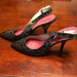 Black Kate Spade sling backs